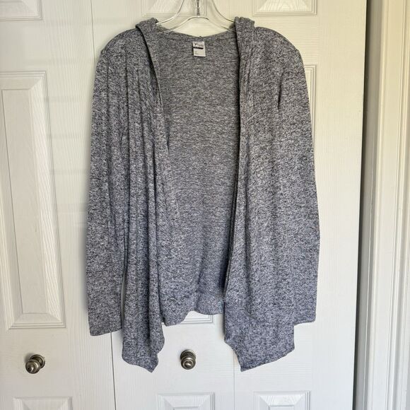 Old Navy Cardigan Women Size SP Open Front Drape Gray Shortie Flow - Picture 4 of 16